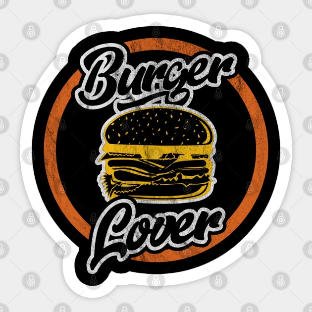 Burger Lover Retro Sticker by NineBlack